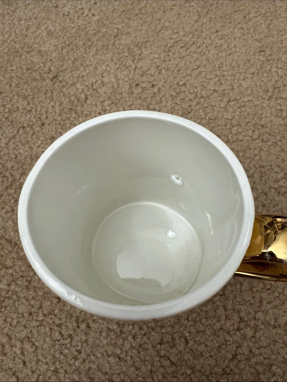 Ceramic Floral Mug with Gold Handle